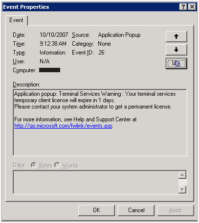 Terminal Server 2008 Licensing Mode