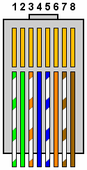 Cross cable for a 10BaseT network